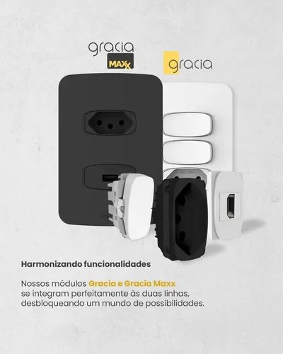 Linha de interruptores e tomadas - Alumbra